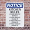 Signmission Kitchen Rules If You Spill It, 7 in W x Rectangle, Plastic OS-2PACK-NS-P-710-V-13907 - alternate 2